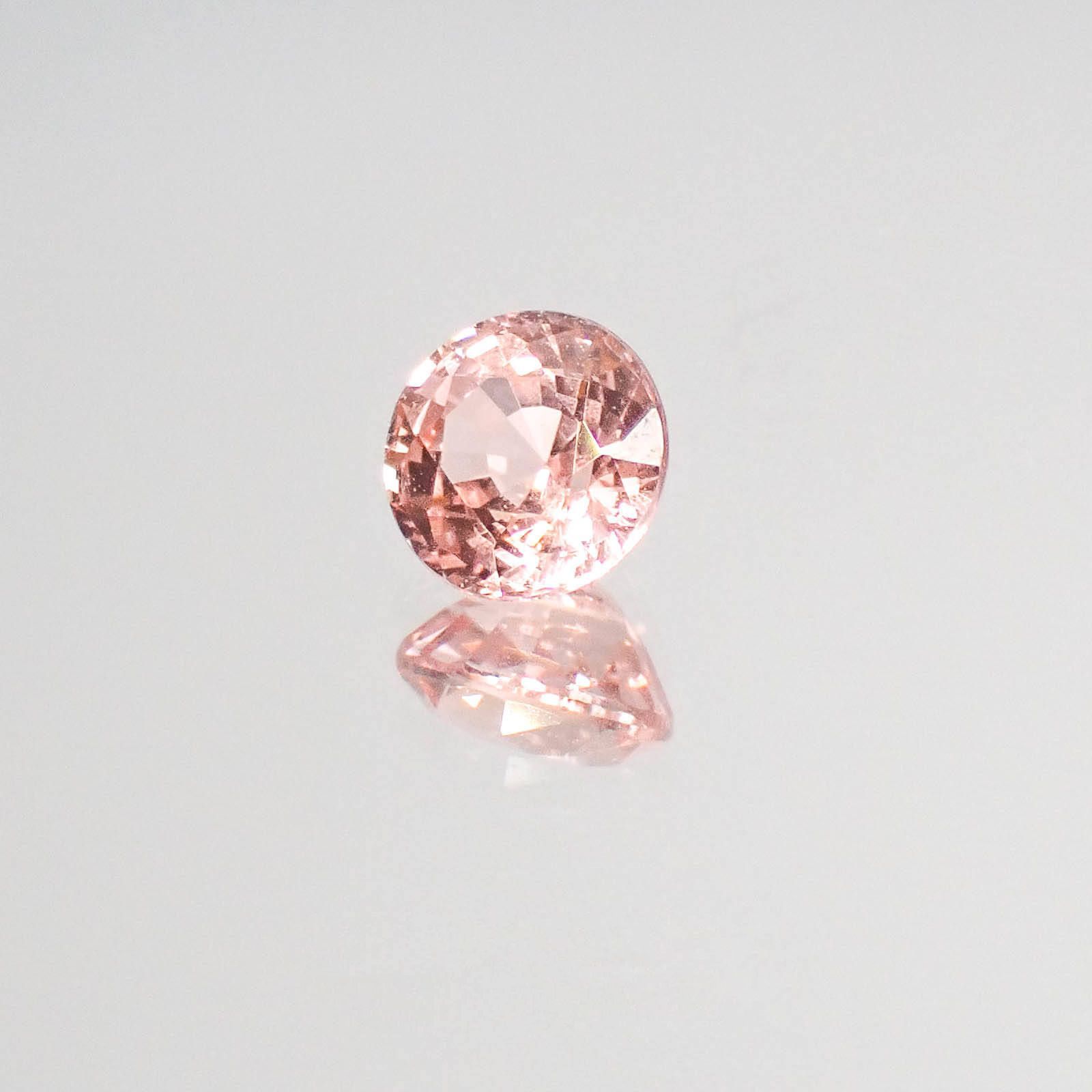 パパラチャサファイア スリランカ産 0.52ct CGL鑑付[20062892]4.5×4.5mm前後