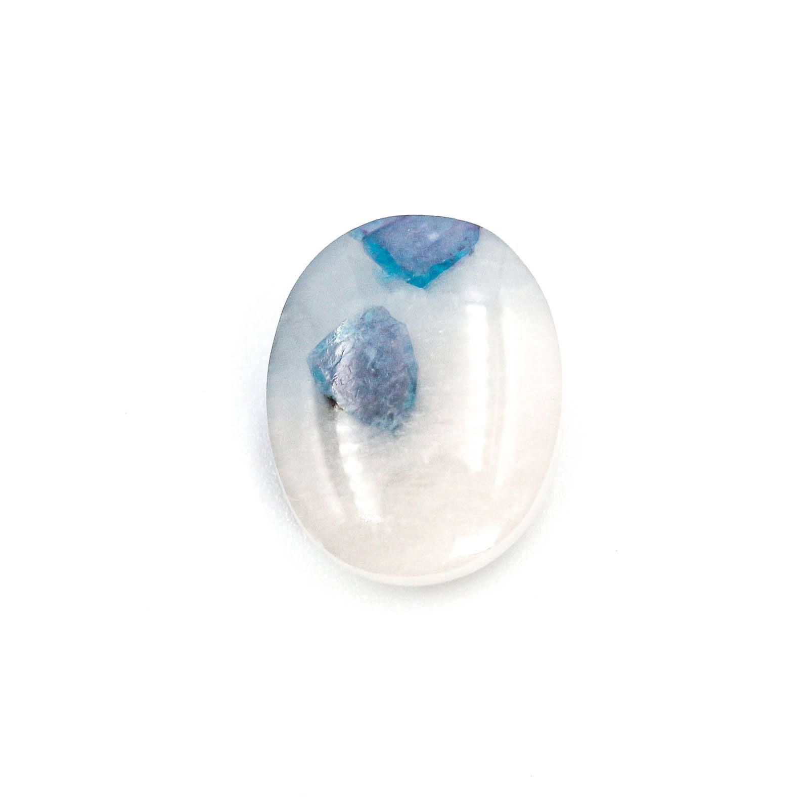 パライバトルマリンインクォーツ ブラジル産 ルース 3.46ct[20062787]12.1×9.6mm前後