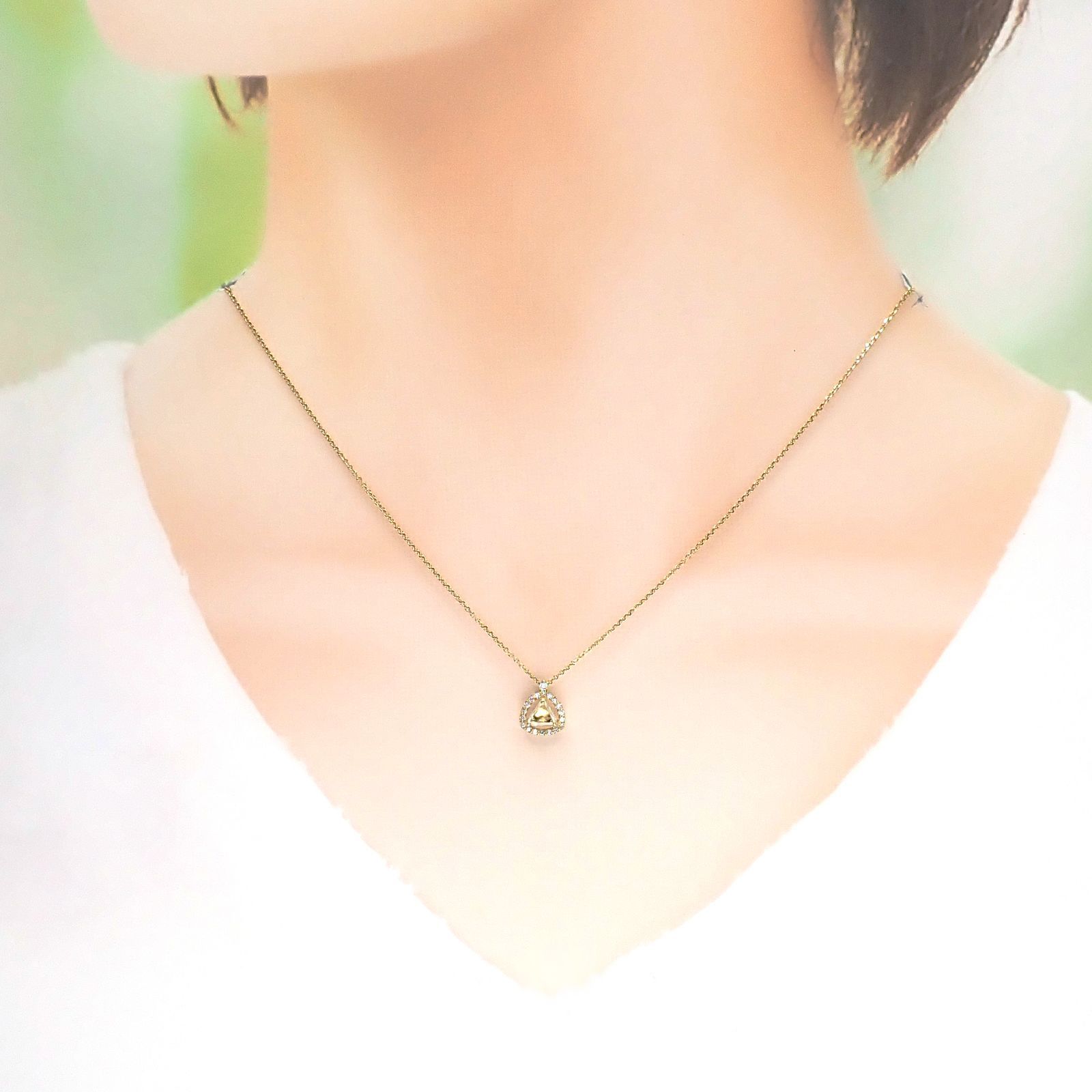 ◇La Clarte(ラ・クラルテ)◇K18マクルダイヤモンド ペンダント カナダ産 0.41ct[220115337]9.7x7.9mm前後