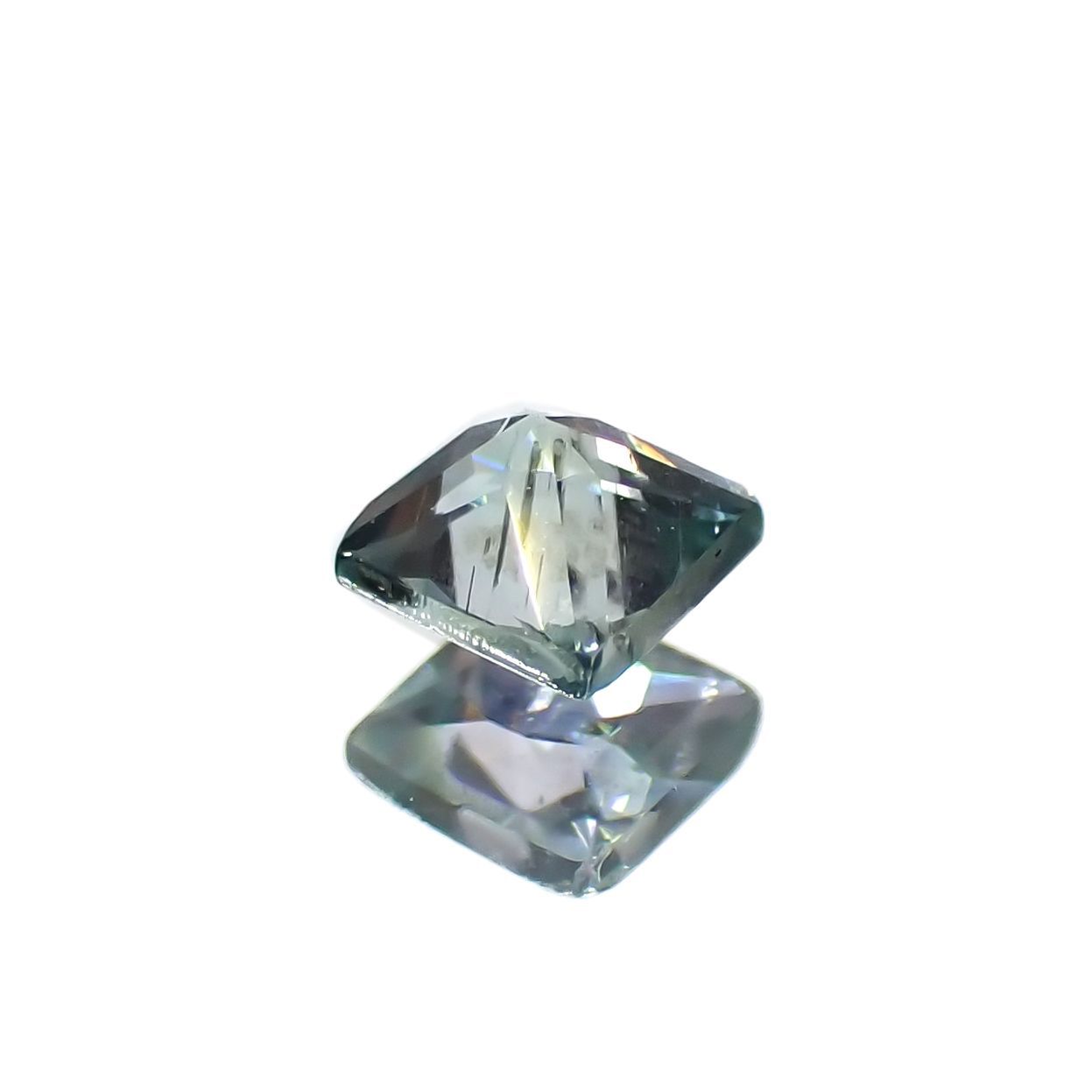 ◇プリンセスカット◇ブルーグリーンコーネルピン(宝石名コーネルピン)タンザニア産 0.10ct 識別済[221219235]2.3x2.3mm前後