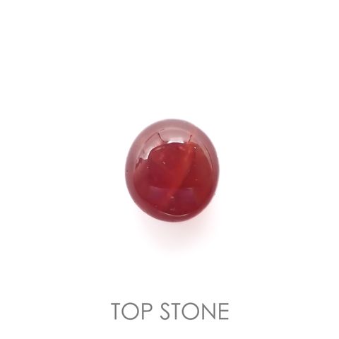 スタースピネル(宝石名スピネル)ビルマ産 3.53ct 識別済[221018925]8.5x7.8mm前後
