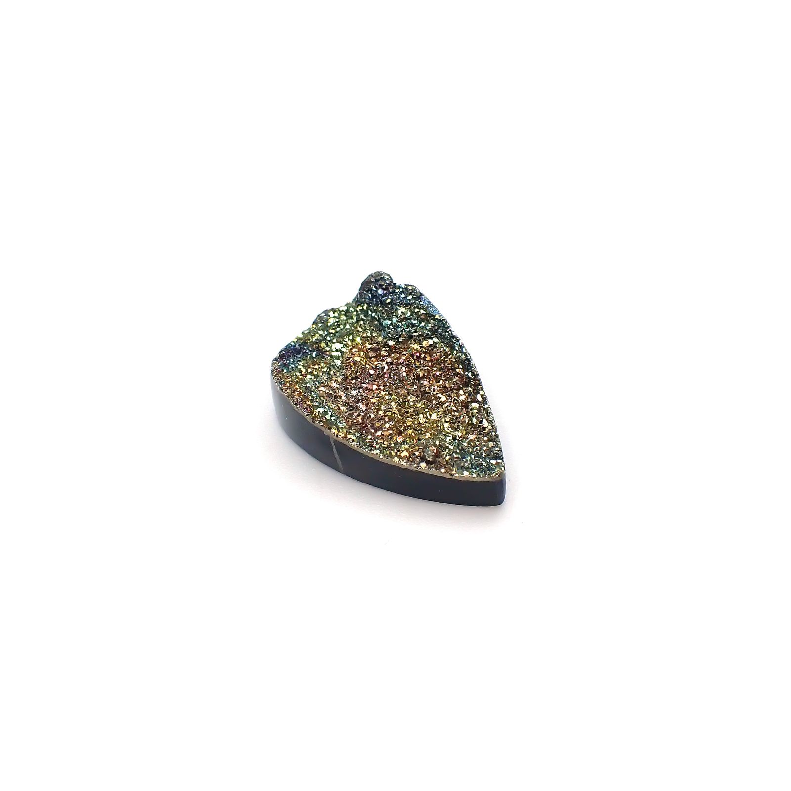◇フリーフォーム◇レインボーパイライト 原石 ロシア産 11.77ct[240326424]20.1x13.6mm前後