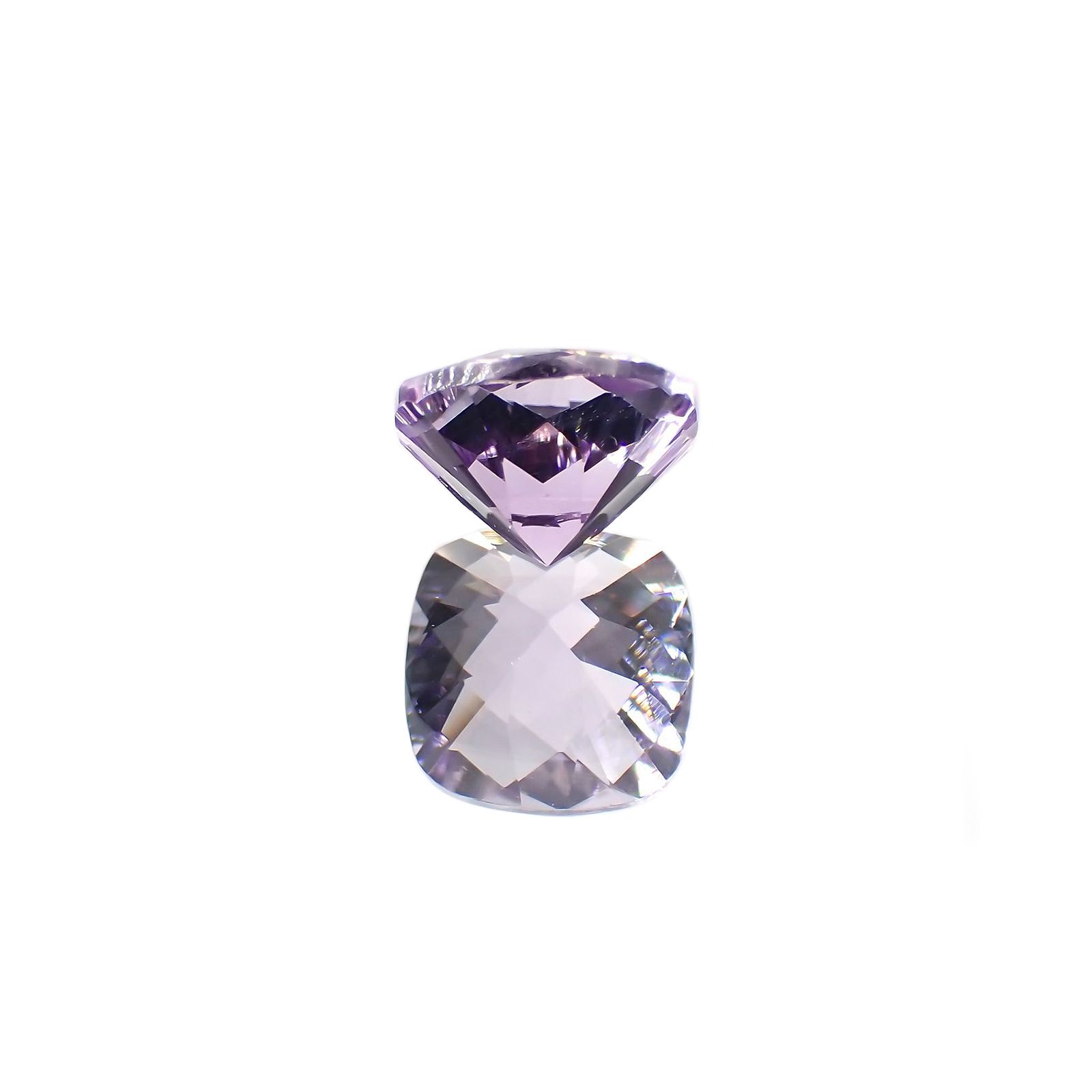 ◇チェッカーコンケーブカット◇アメジスト(宝石名アメシスト) ブラジル産 1.33ct 識別済[211013037]7.1×7.1mm前後