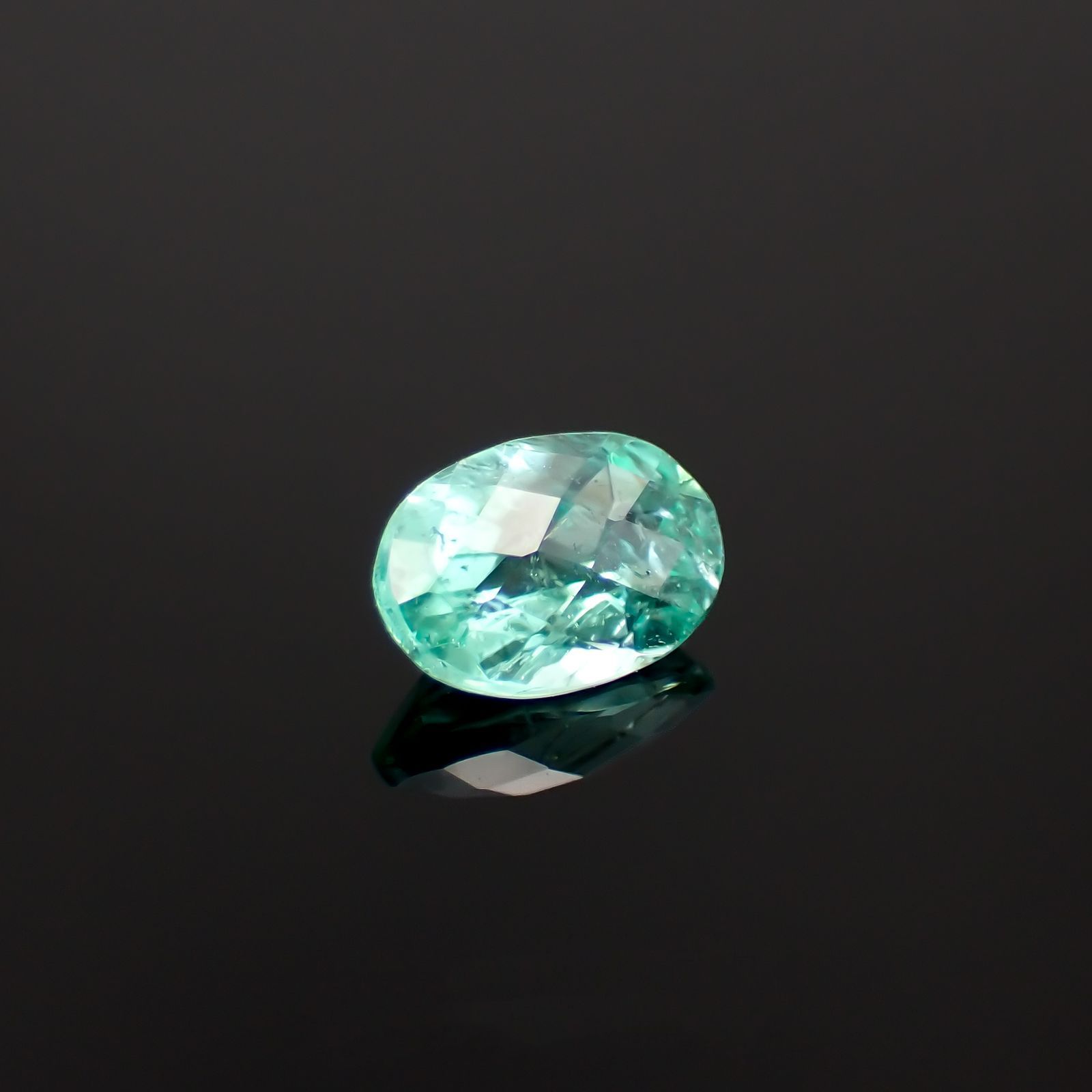 ◇チェッカーカット◇パライバトルマリン モザンビーク産 0.48ct[230220477]6.1x4.2mm前後