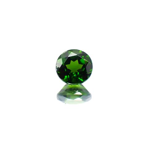 クロムダイオプサイド(宝石名クロム・ダイオプサイド)ロシア産 0.58ct 識別済[231124293]5.2x5.1mm前後