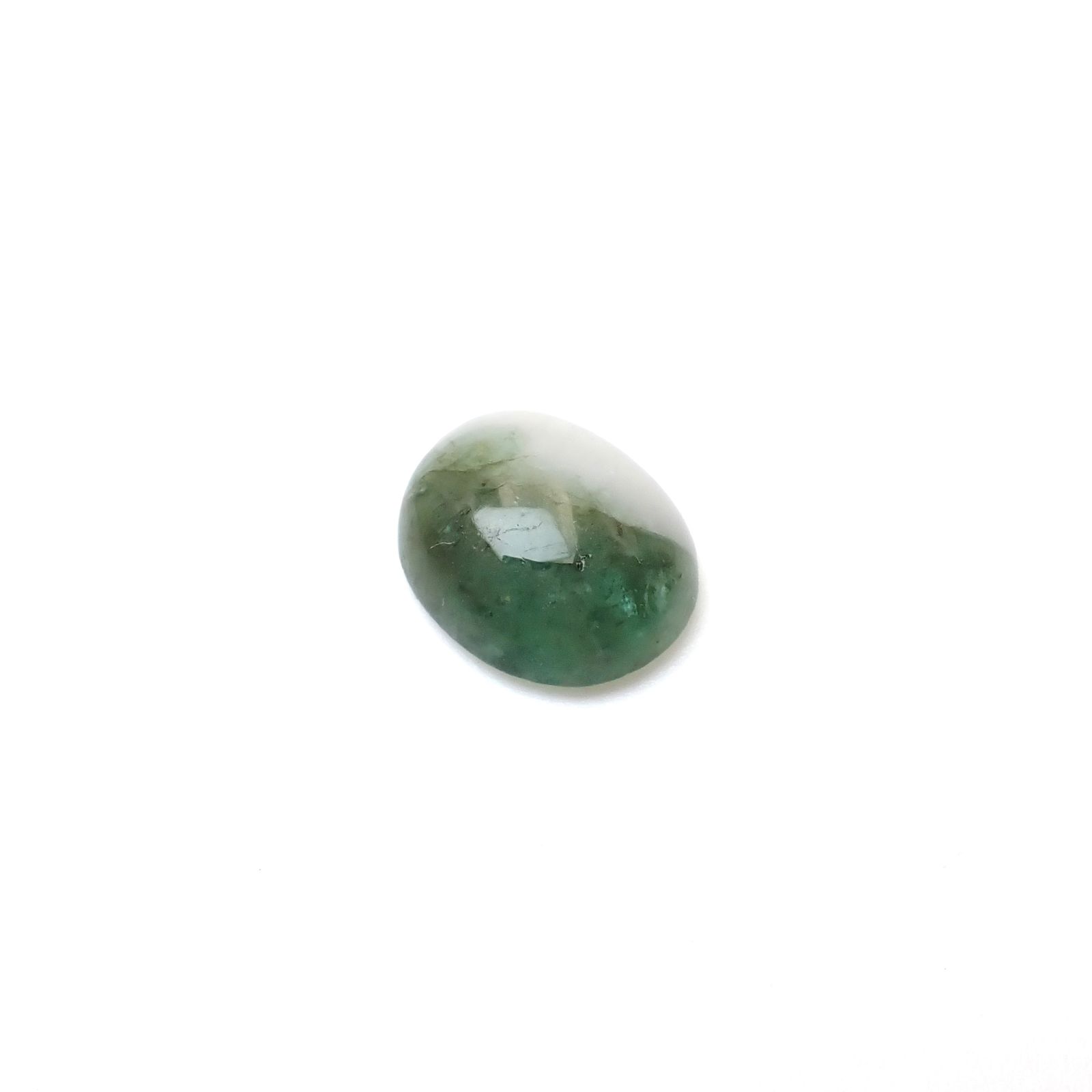 マトリックスエメラルド(エメラルドインクォーツ/フェルドスパー) ブラジル産 4.05ct [250430172]12.1x9.9mm前後