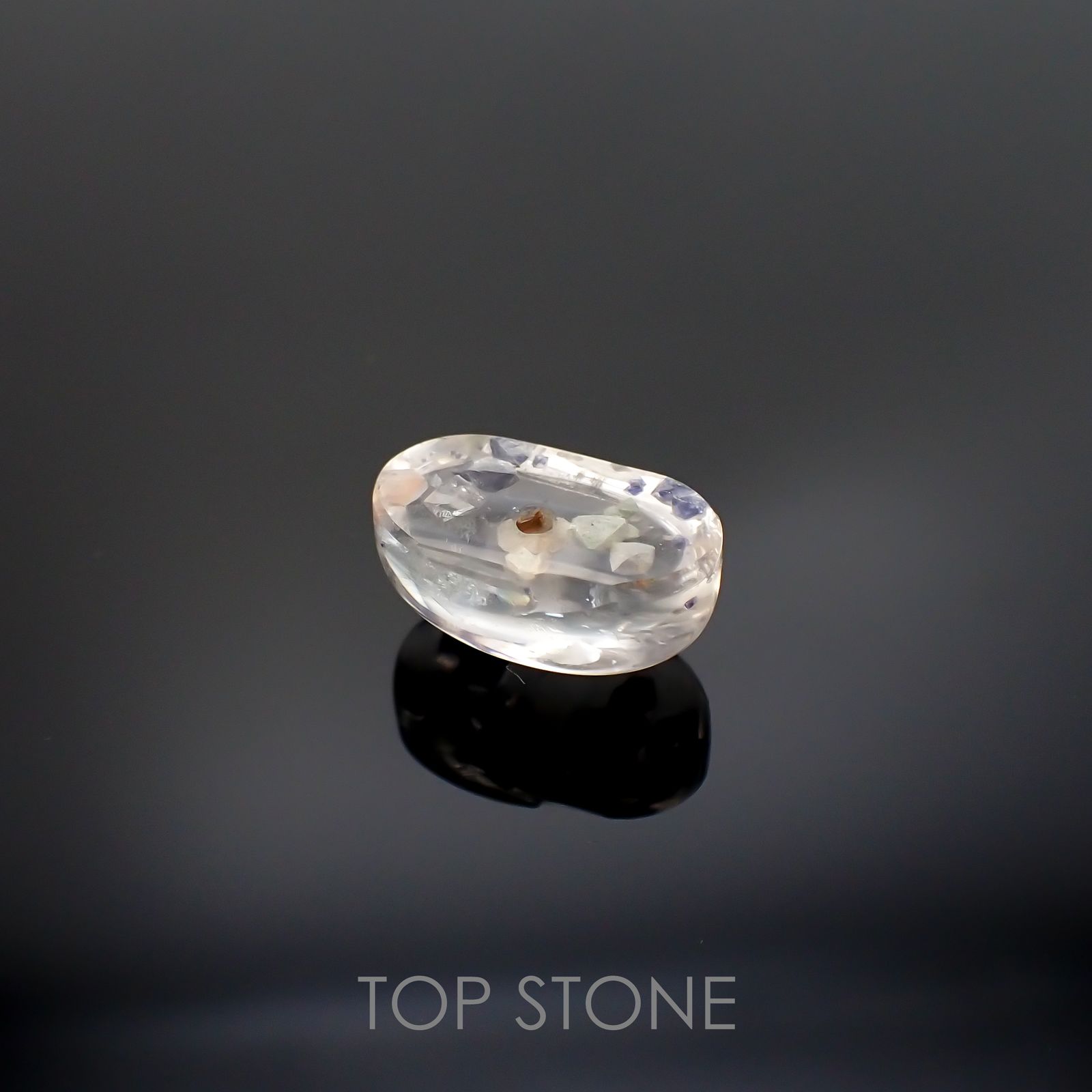 フローライトインクォーツ マダガスカル産 12.90ct[220415659]17.4x10.9mm前後