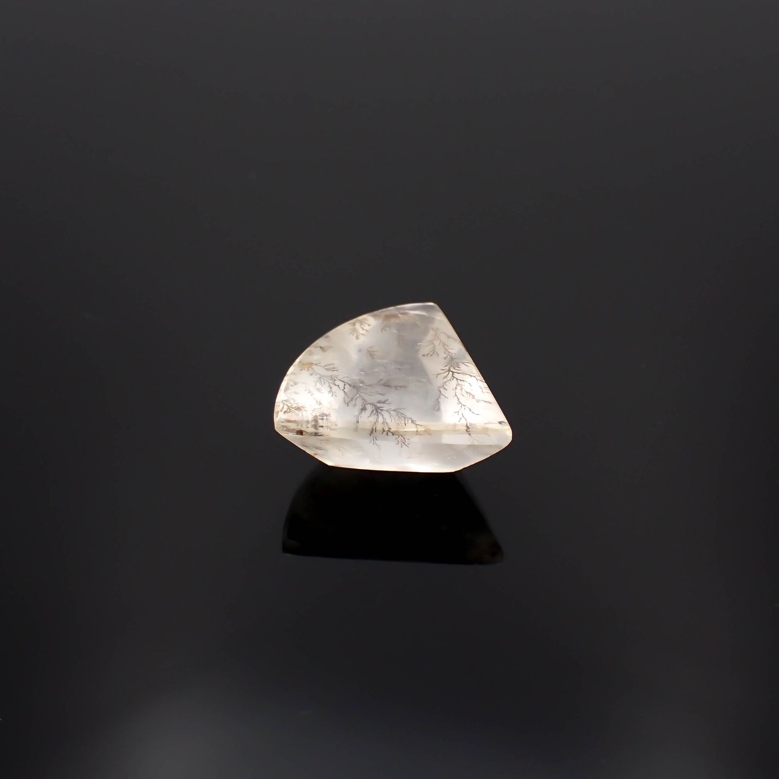 ◇カスタムカット◇デンドリチッククォーツ ブラジル産 11.09ct[230823240]16.7x17.7mm前後