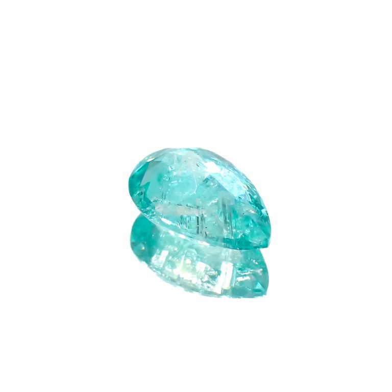 パライバトルマリン(宝石名トルマリン/別名パライバ・トルマリン)ブラジル・キントス鉱山産 0.340ct ソ付(宝貴協)[221018748]6x3.9mm前後