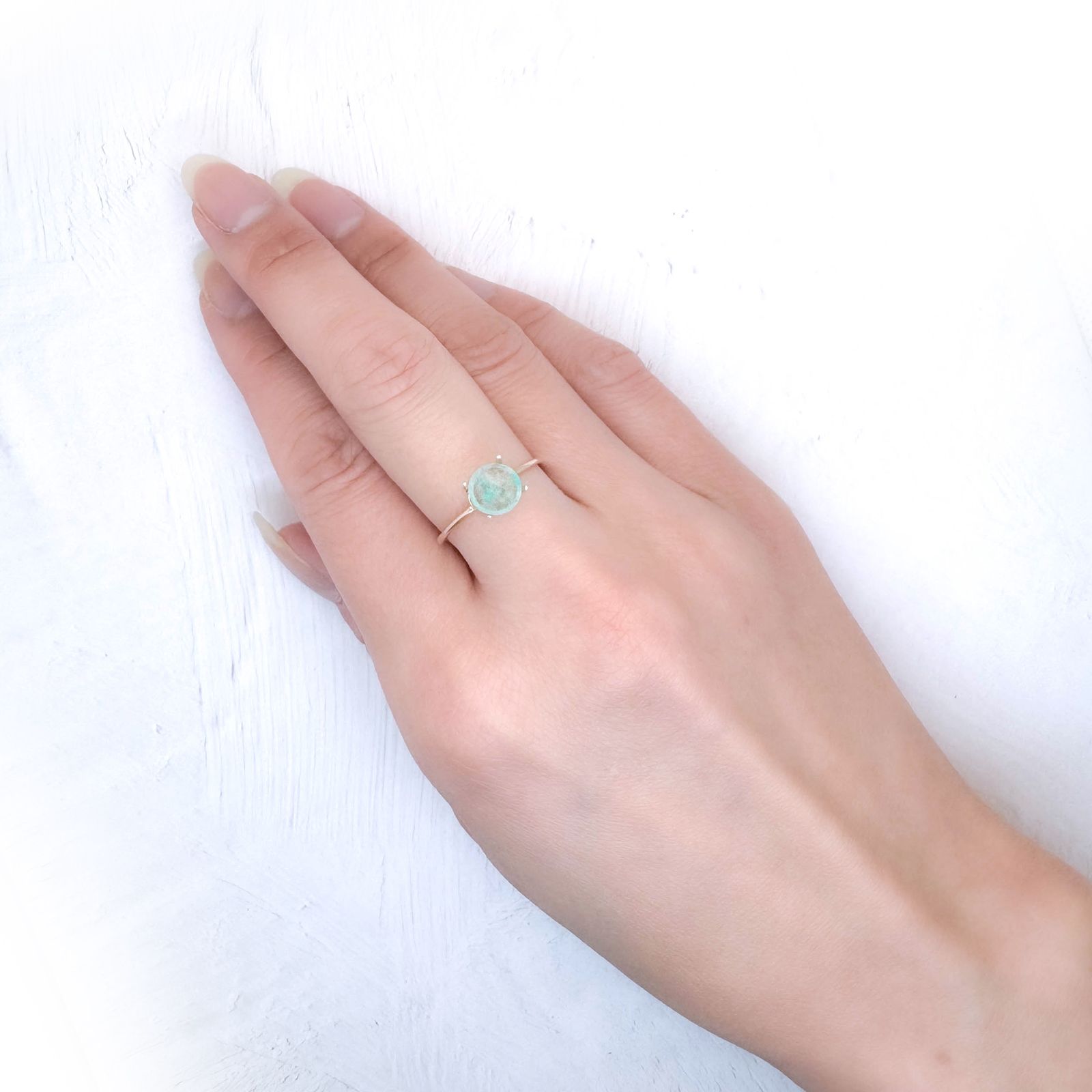 ◇リバーシブル◇パライバトルマリンインクォーツ ブラジル産 0.96ct / 7.1x7.1mm前後 [251231446]