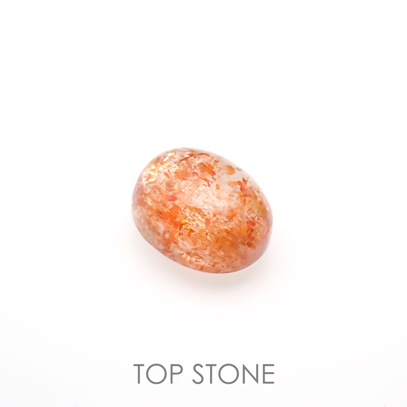 イリュージョンサンストーン(宝石名フェルドスパー) タンザニア産 3.46ct 識別済[211013334]10.1×8.1mm前後