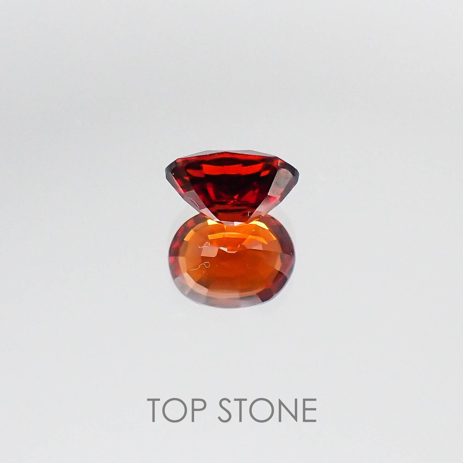 スペサルティンガーネット(宝石名スペサルティン・ガーネット) ナイジェリア産 1.34ct 識別済[20073714]7.1×5.6mm前後