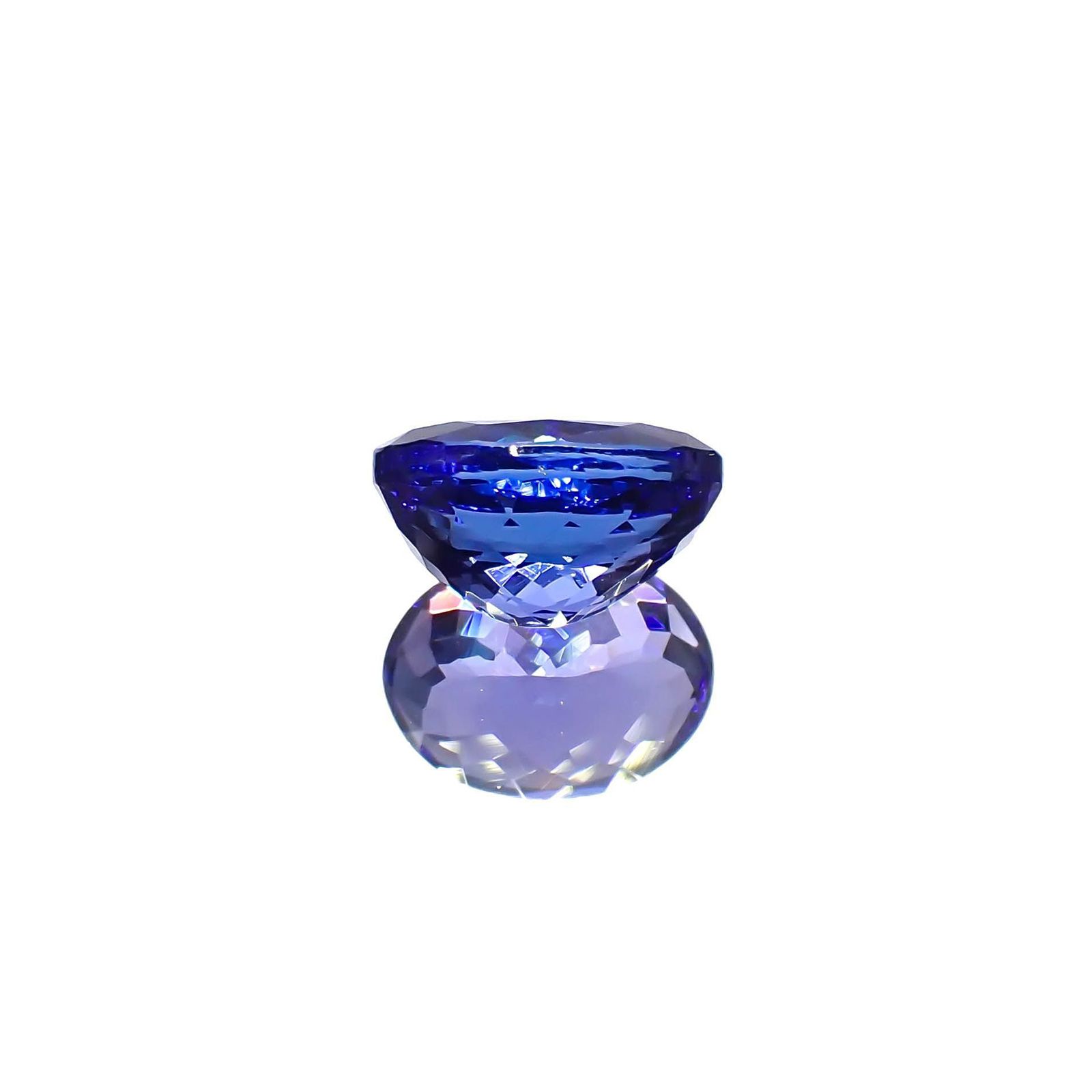タンザナイト(宝石名タンザナイト)タンザニア産 ソ付(彩珠) 3.252ct / 9.9x7.4mm前後 [230119730]