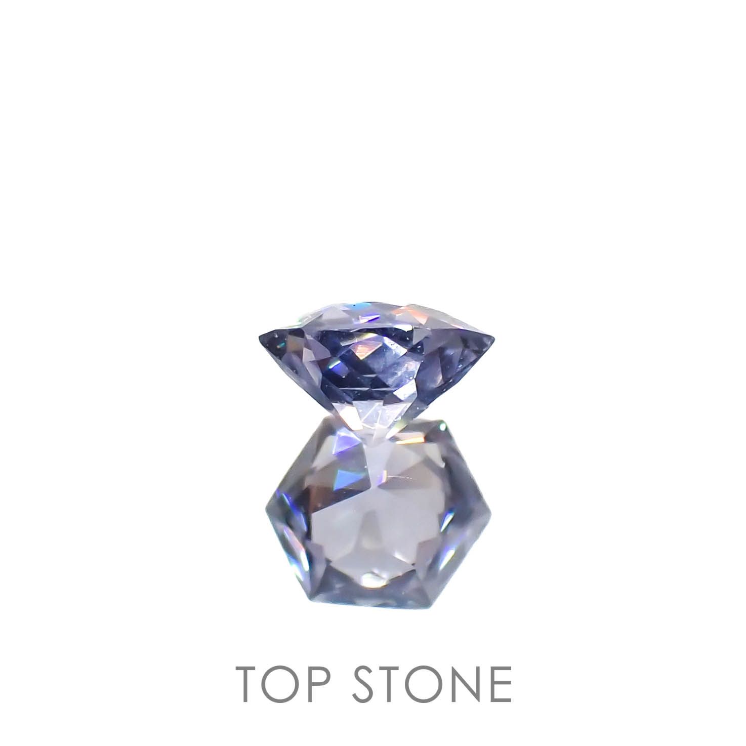 ◇ヘキサゴンカット◇バイオレットスピネル(宝石名スピネル)ビルマ/マダガスカル産 0.42ct 識別済[230220642]4.4x4.2mm前後