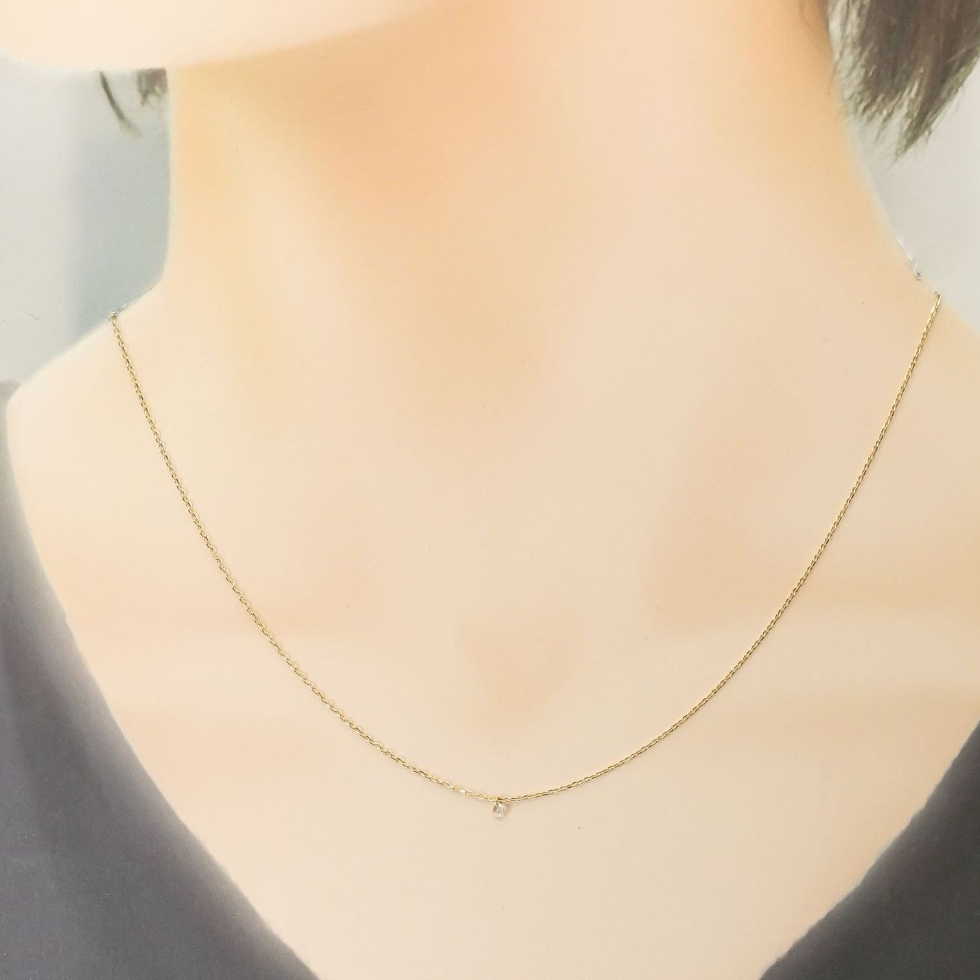 ◇La terre(ラ・テール)◇K18ダイヤモンドチャーム TTLC/SI(宝石名ダイアモンド) 0.048ct 識別済[220515740]2.1x2.1mm前後