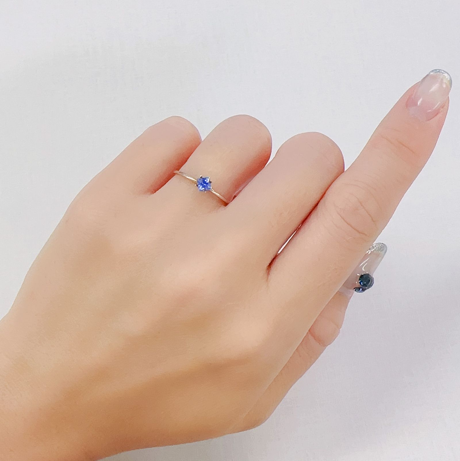 ◇プリンセスカット◇サファイア(宝石名サファイア)スリランカ産 0.22ct 識別済[230622451]3.1x3.1mm前後