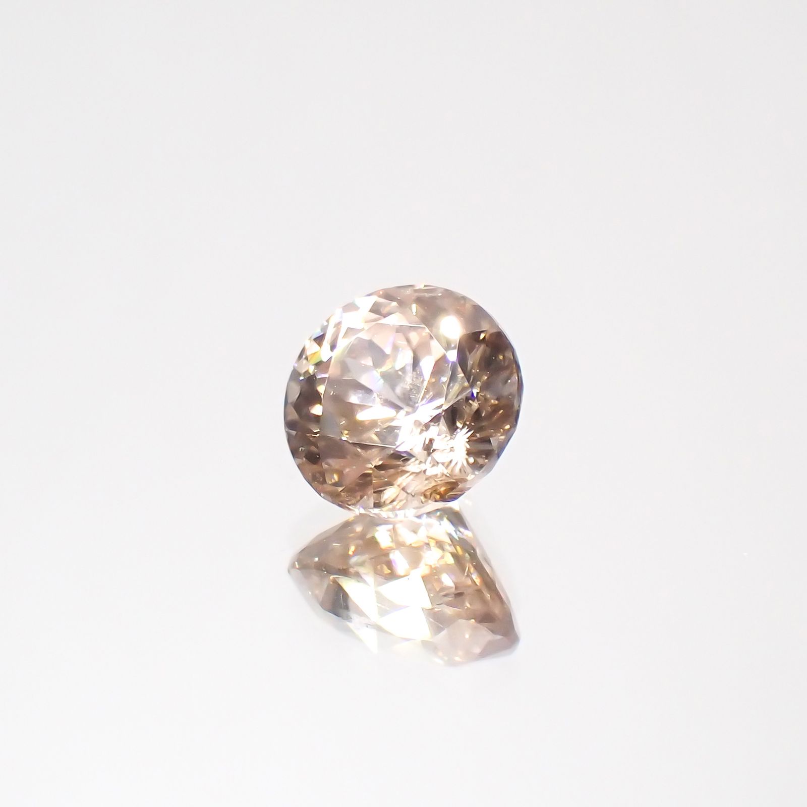 オレンジジルコン(宝石名ジルコン)スリランカ/カンボジア産 1.35ct 識別済[231124188]6.1x6.1mm前後