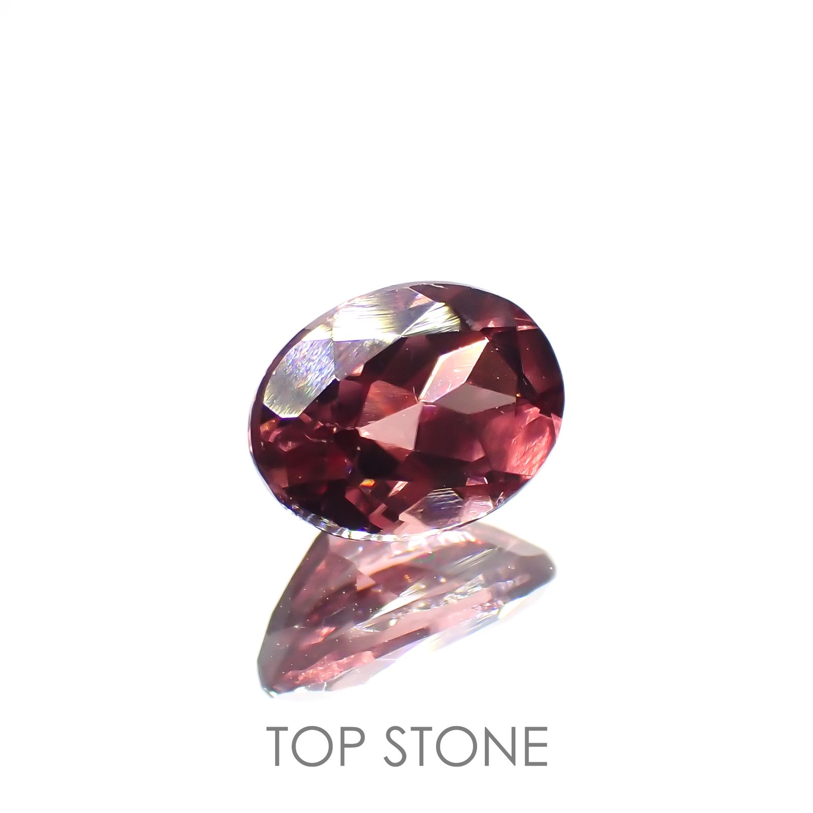 ピンクジルコン(宝石名ジルコン) スリランカ/カンボジア産 1.29ct 識別済[21029784]7.1×5.1mm前後