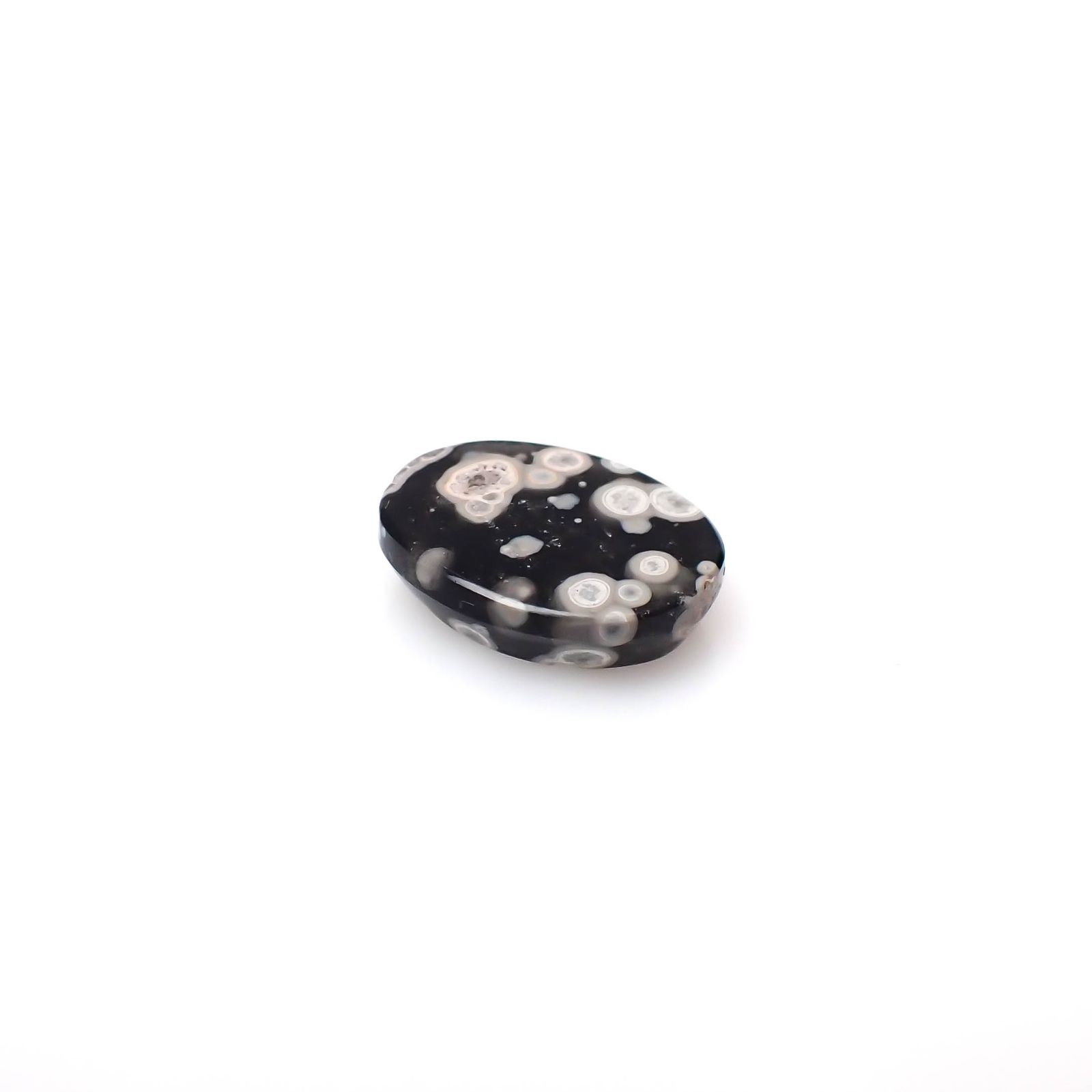 コスミックオブシディアン イタリア産 4.99ct[240427066]14.2x11.3mm前後