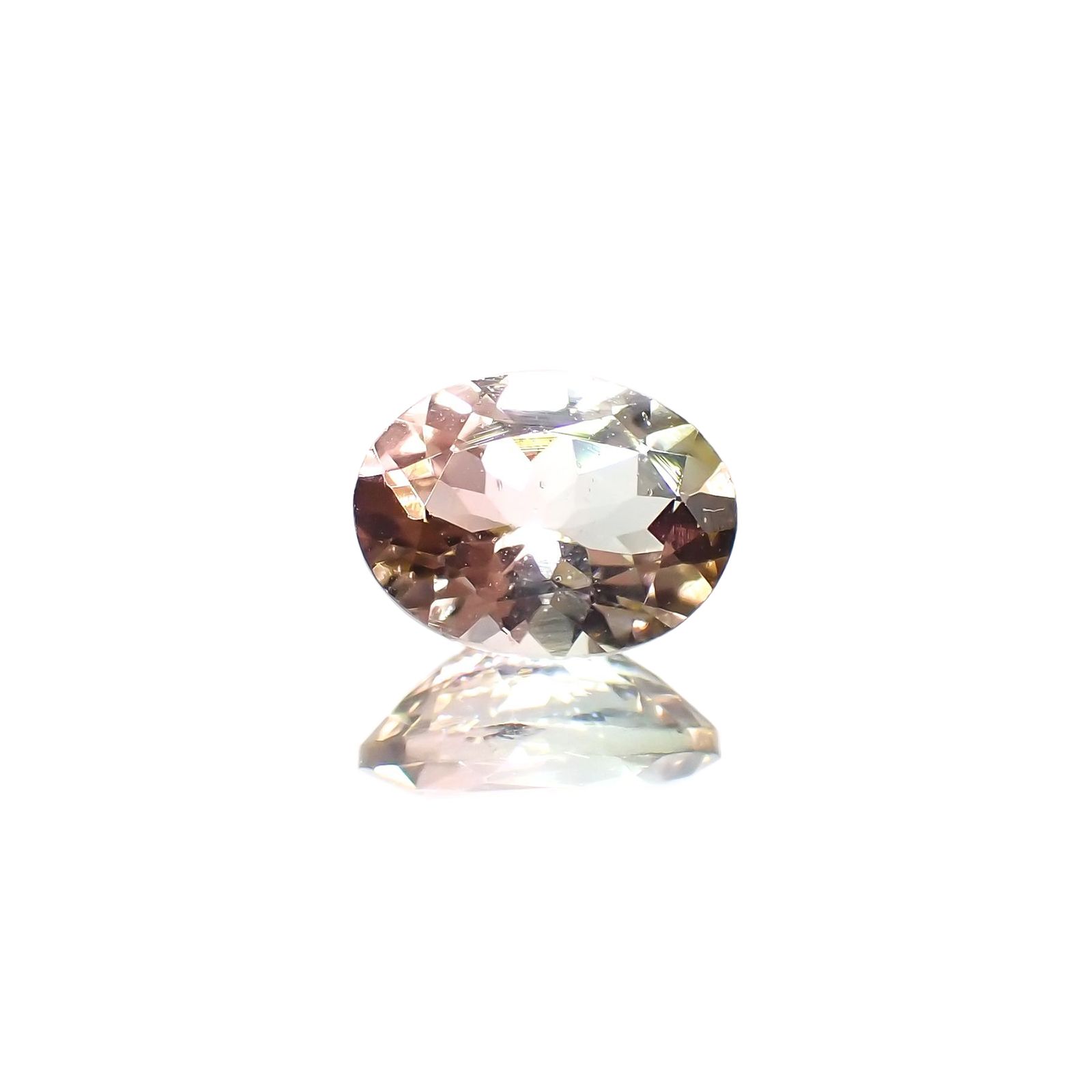 パーティカラートルマリン(宝石名パーティカラード・トルマリン) コンゴ民主共和国産 1.219ct ソ付(彩珠)[211013599]8.1×6.1mm前後