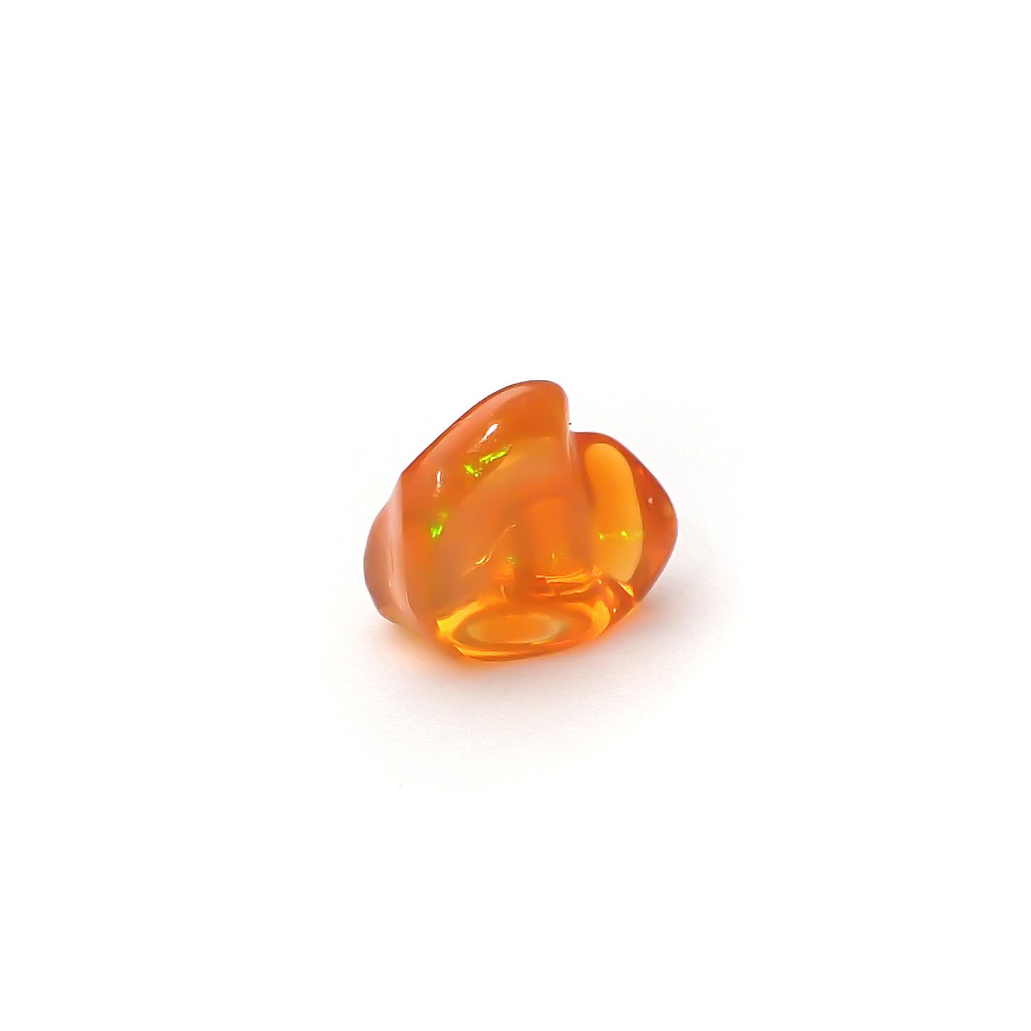 ファイヤーオパール 原石 メキシコ産 0.97ct[240125268]6.9x6.1mm前後