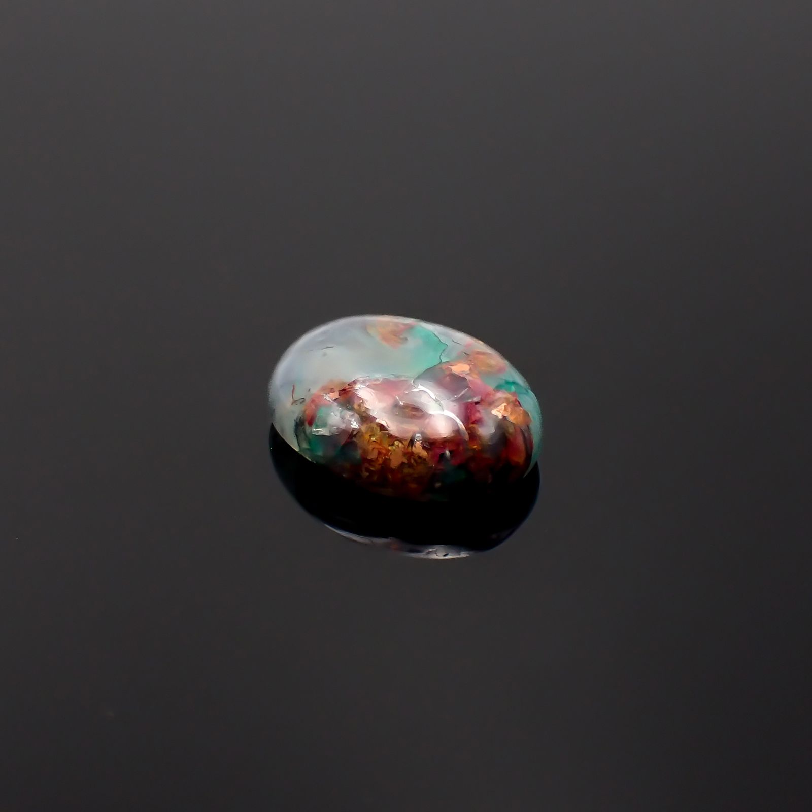 コッパークリソコラインカルセドニー インドネシア産 8.89ct[230722638]15.7x12mm前後