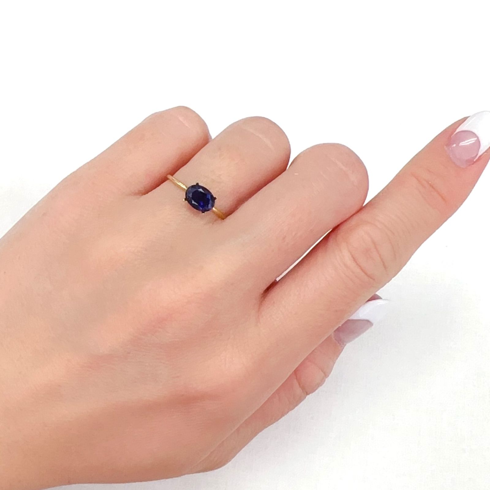 アイオライトサンストーン インド/ブラジル産 0.68ct[231224839]7x5.1mm前後