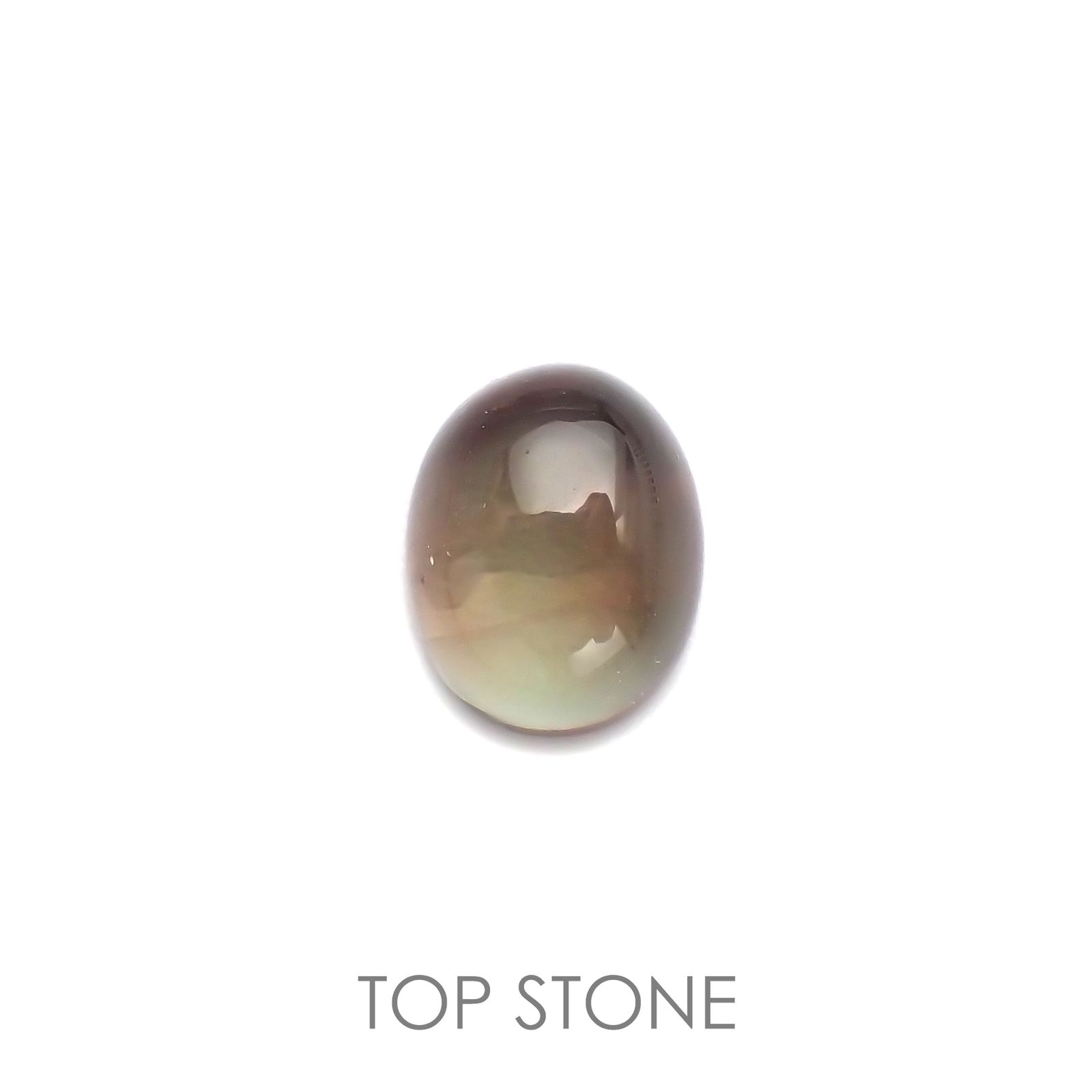 バイカラーアンデシン(宝石名アンデシン)チベット産 2.21ct 識別済[220114685]9x7.2mm前後