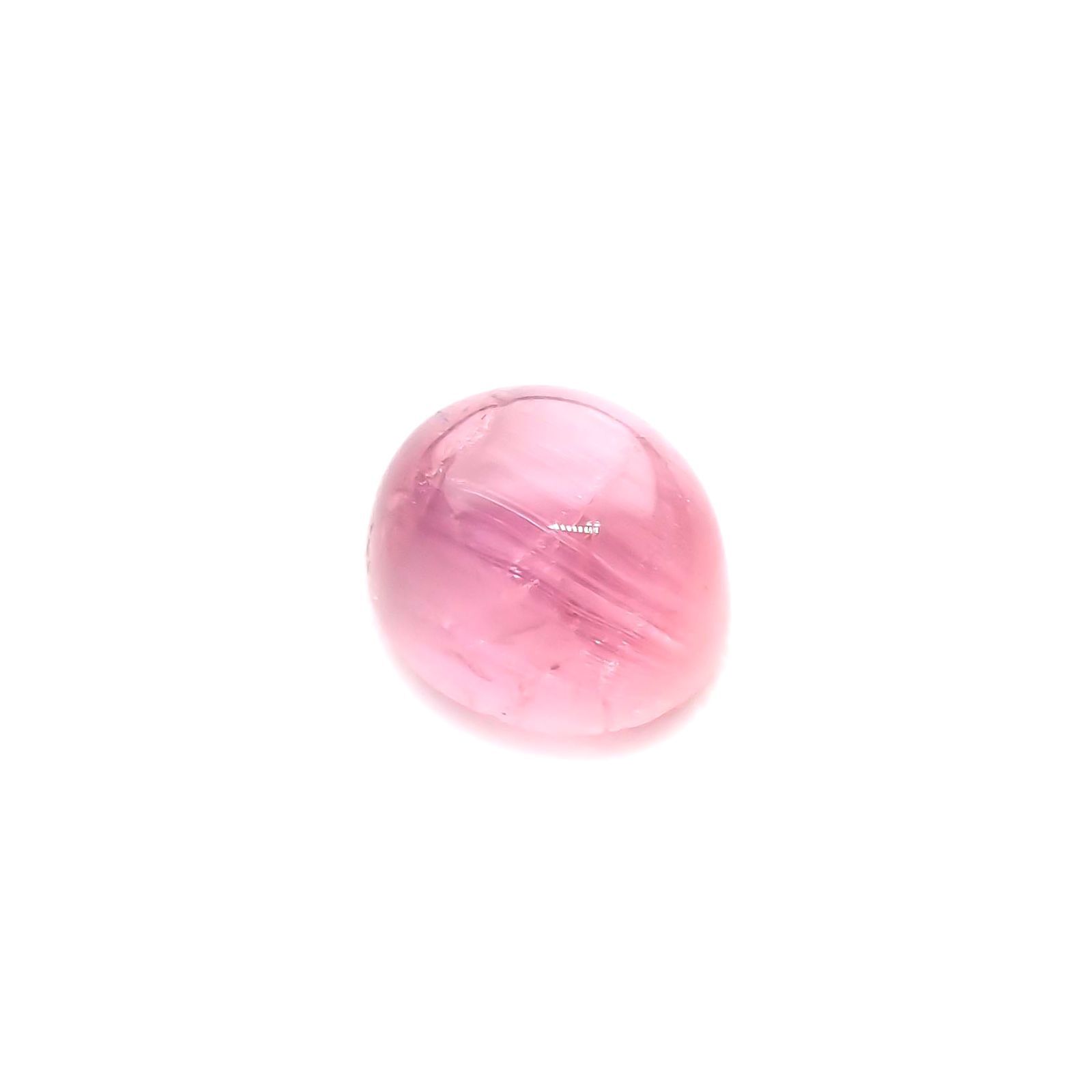 ペツォッタイトキャッツアイ(ラズベリル)(宝石名ペツォッタイト・キャッツアイ) マダガスカル産 0.433ct ソ付(彩珠)[210711982]4.6×4mm前後