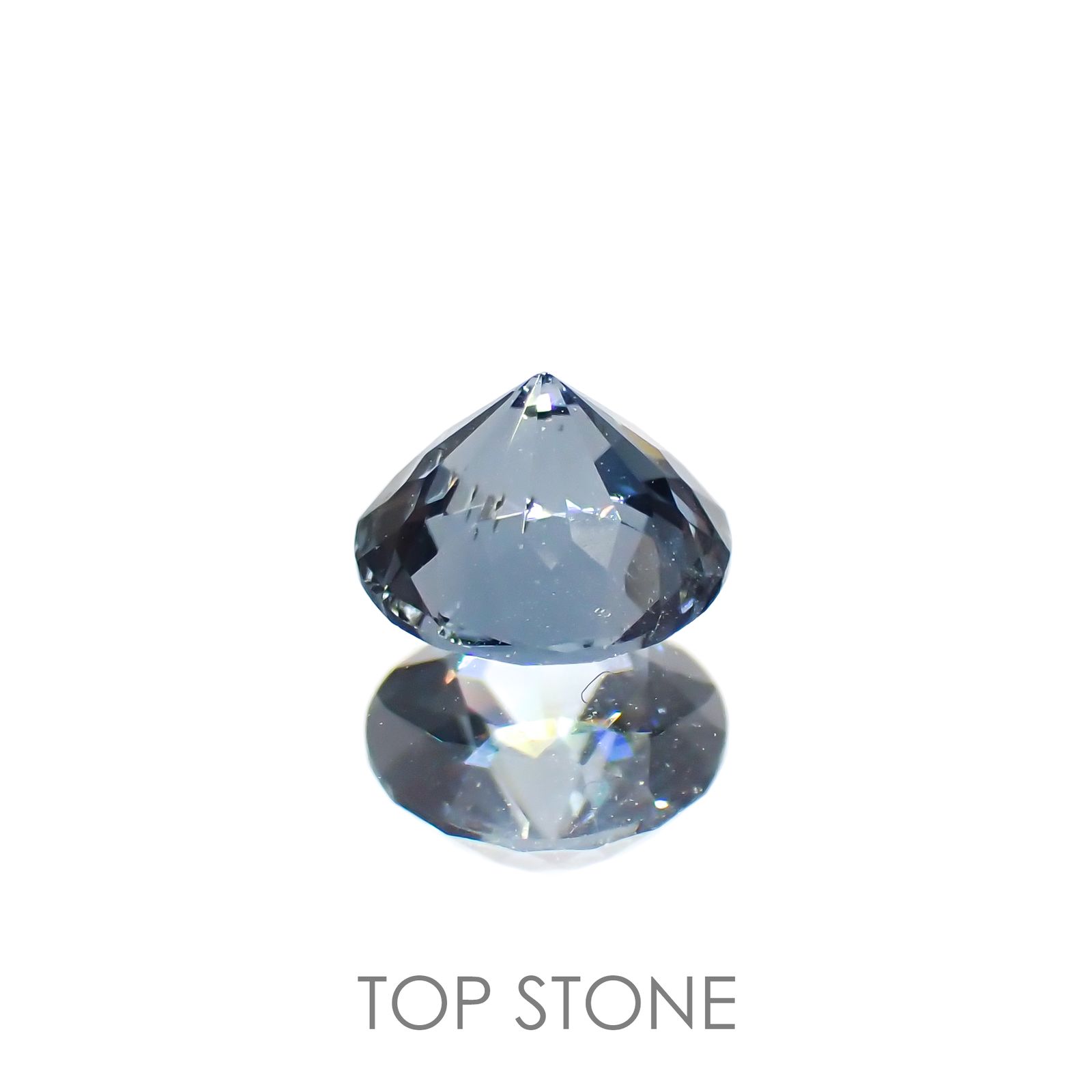 ブルーグレイッシュスピネル(宝石名スピネル) ビルマ産 0.68ct 識別済[210913462]5.4×5.4mm前後