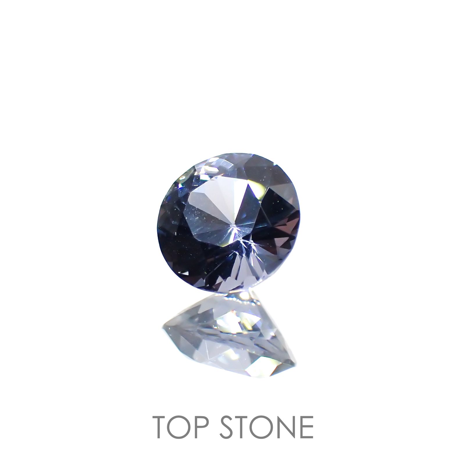 グレイッシュブルースピネル(宝石名スピネル) ビルマ産 0.57ct 識別済[210913464]5.2×5.2mm前後