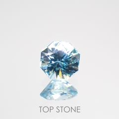 ◇オクタゴンカット◇ブルージルコン カンボジア産 ルース 0.69ct[210913356]4.9×4.8mm前後