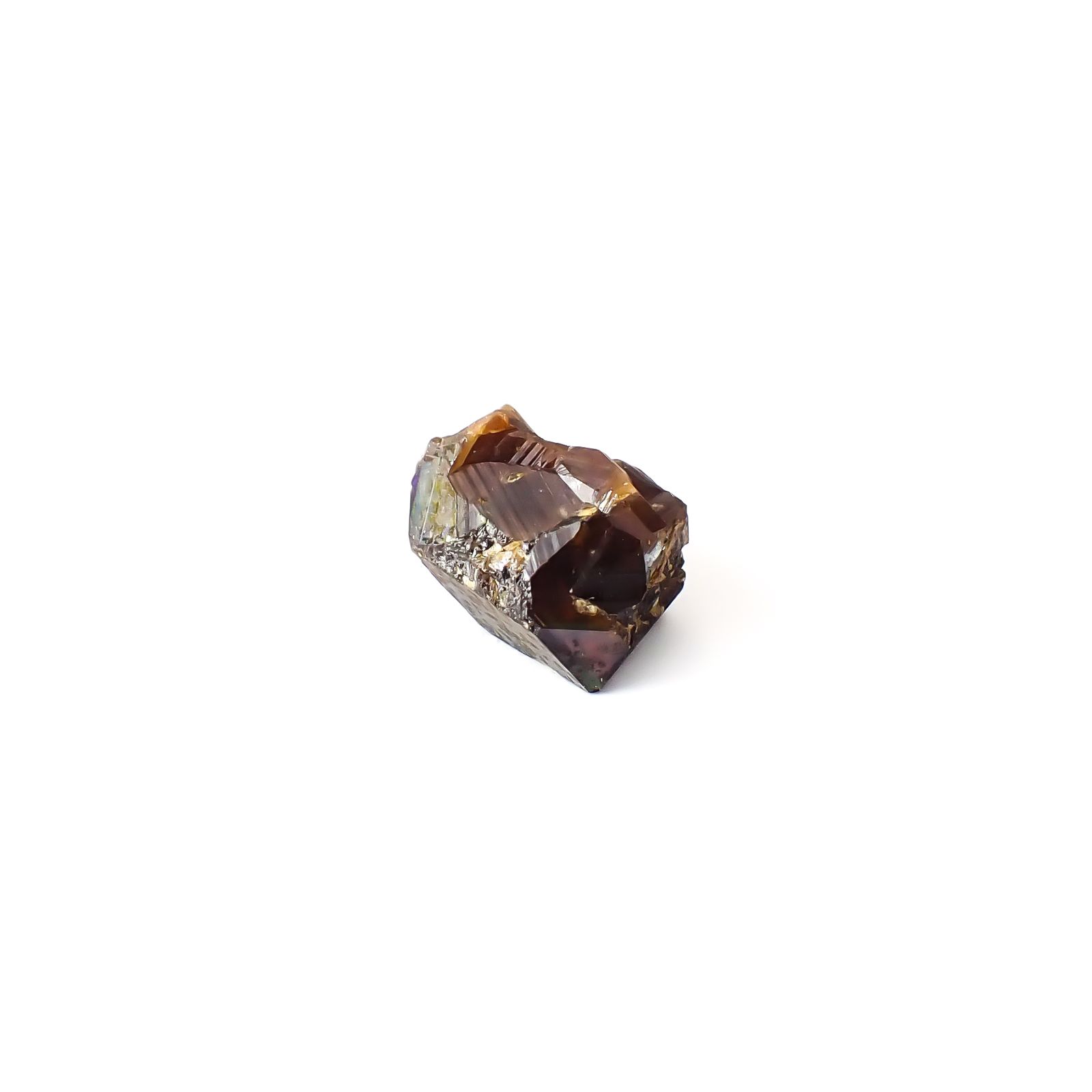 レインボーガーネット原石2個セット 日本・奈良県産 16.16ct(2pcs合計) / 8.8-12.3x8.7-11.8mm前後 [260432075]