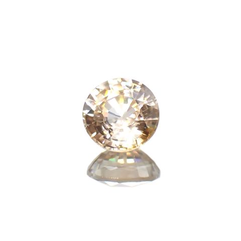 イエロージルコン(宝石名ジルコン)スリランカ/カンボジア産 1.48ct 識別済[220114830]6.4x6.4mm前後