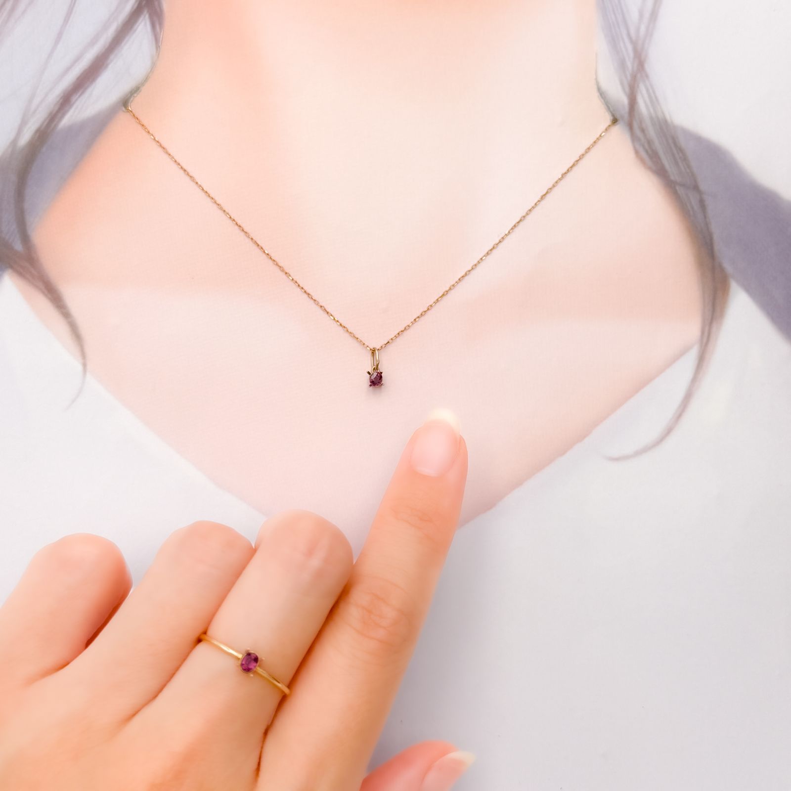 ◇ペアセット◇ルビー モザンビーク/ビルマ産 0.28ct(2pcs合計) [250630556]3.1-3.2x2.5mm前後