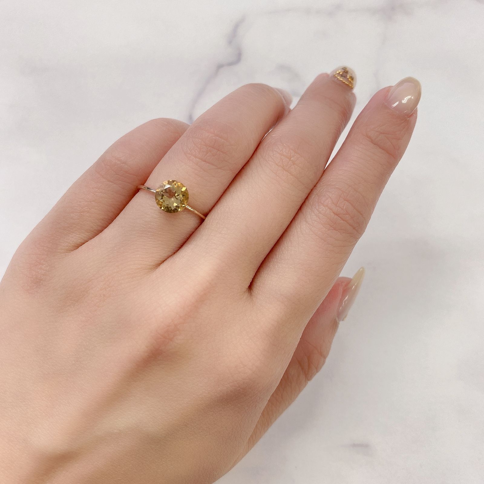 イエローベリル(宝石名イエロー・ベリル)ブラジル産 1.34ct 識別済[211113651]7.1x7.1mm前後