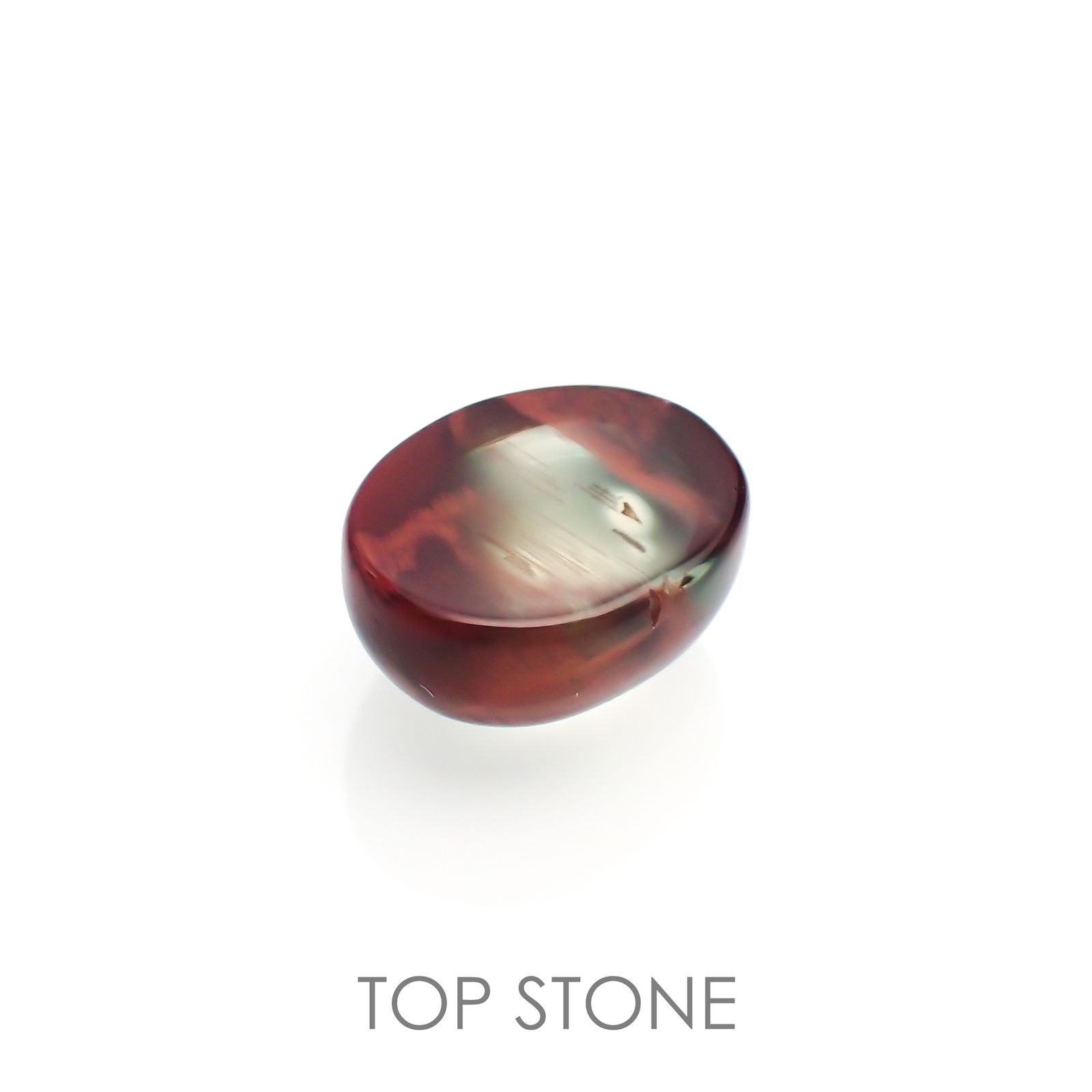 バイカラーアンデシン(宝石名アンデシン/ラブラドライト) チベット産 3.45ct 識別済[211013548]10.2×8mm前後