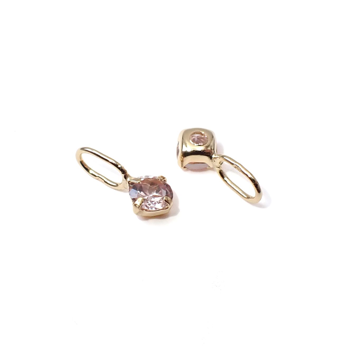 ◇K18 Petitデザイン限定品◇一粒石ジュエリー | ドラゴンガーネット 3mm [チャーム/ペンダントトップ※チェーン別売り]