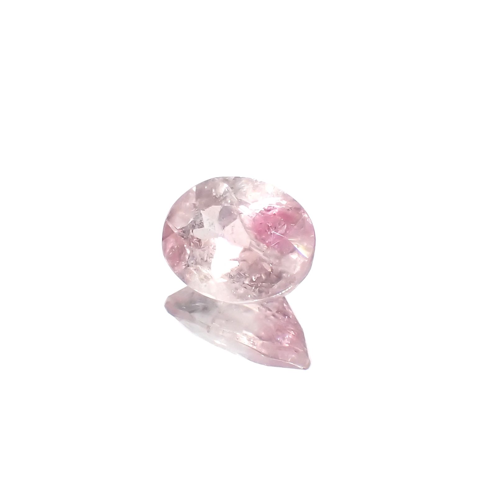 ピンククリスタルトルマリン(宝石名ピンク・トルマリン)コンゴ民主共和国産 1.17ct 識別済[230823233]8x6mm前後