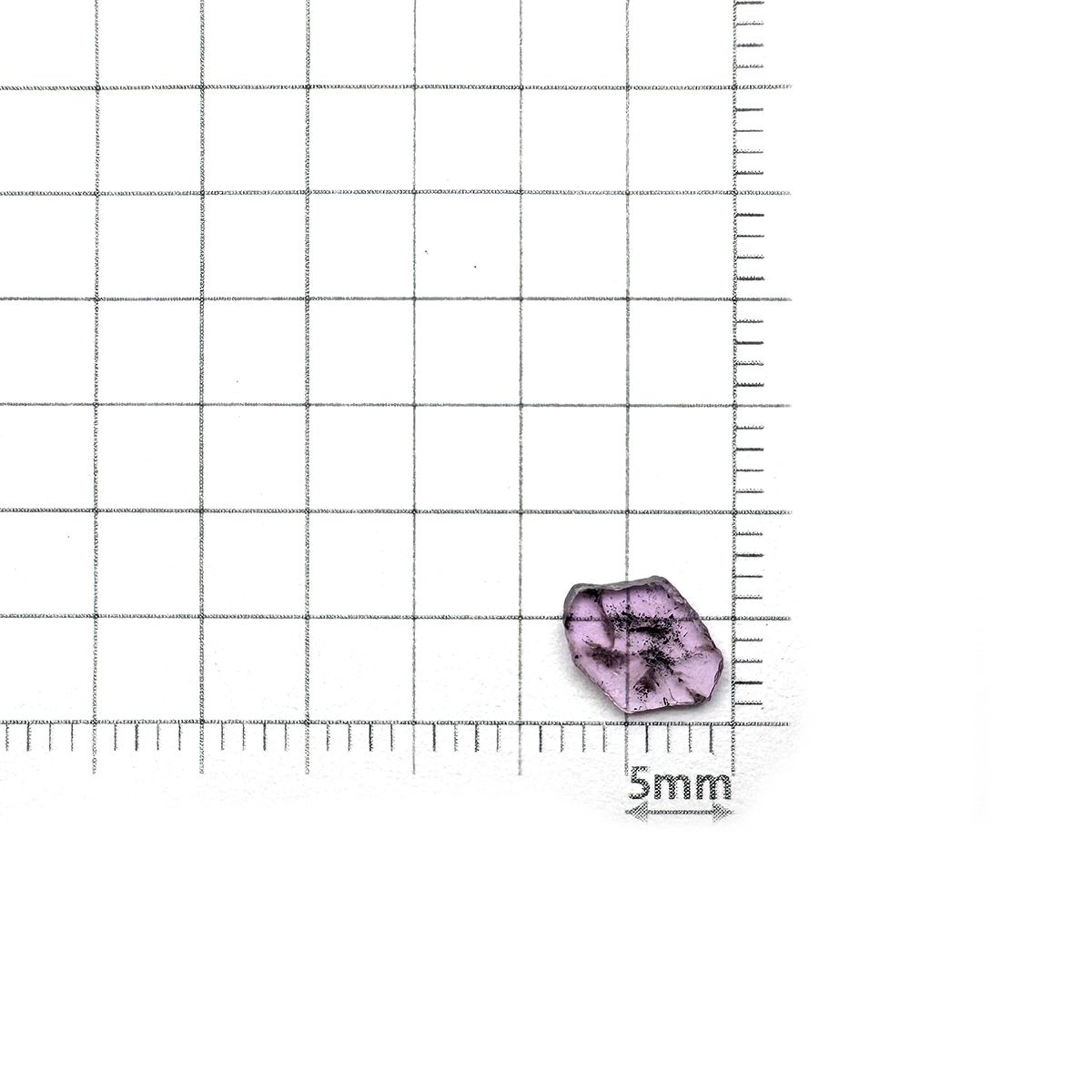 トラピッチェピンクサファイア 原石スライス パキスタン・カシミール地方産 0.68ct[240627854]7.6x6.6mm前後