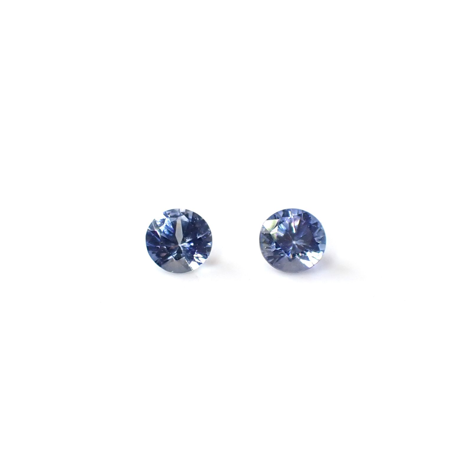 ◇ペアセット◇アイスブルーサファイア スリランカ/マダガスカル産 0.25ct(2pcs合計) [250830990]2.9x2.9mm前後