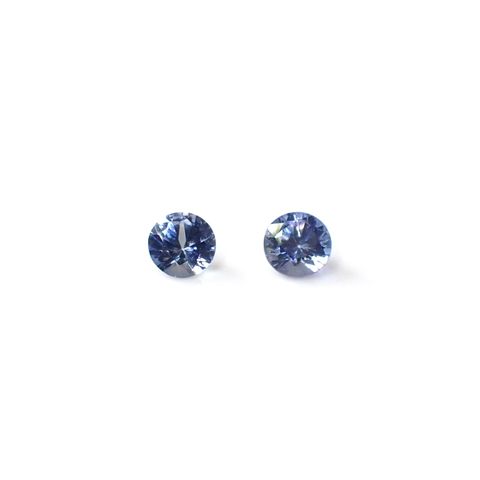 ◇ペアセット◇アイスブルーサファイア スリランカ/マダガスカル産 0.25ct(2pcs合計) [250830990]2.9x2.9mm前後