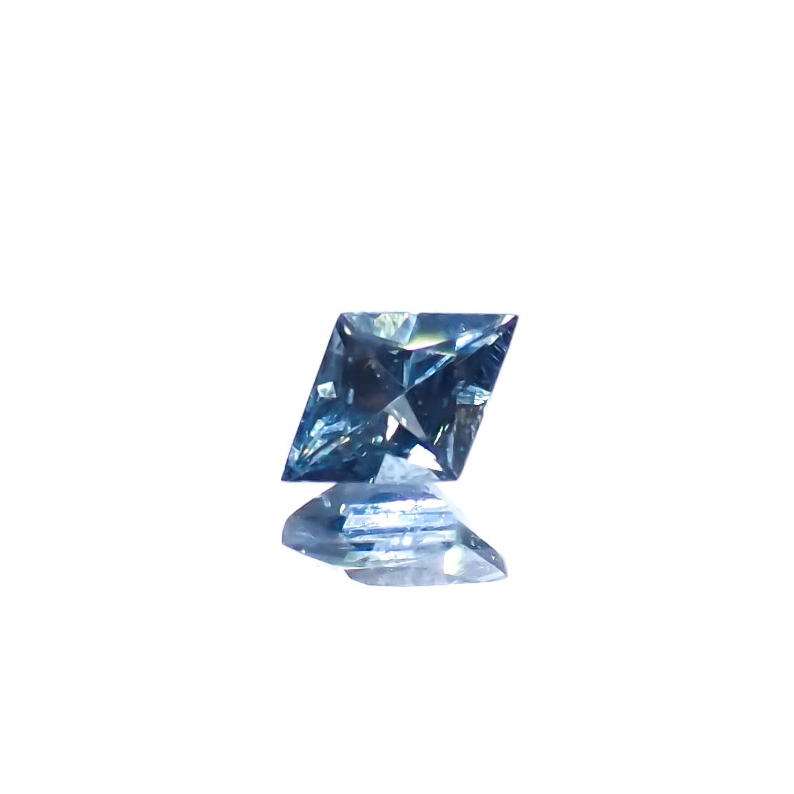 ◇カスタムカット◇アベンチュリンアクアマリン ブラジル・ミナスジェライス州産 0.34ct[240226000]6.5x4.3mm前後