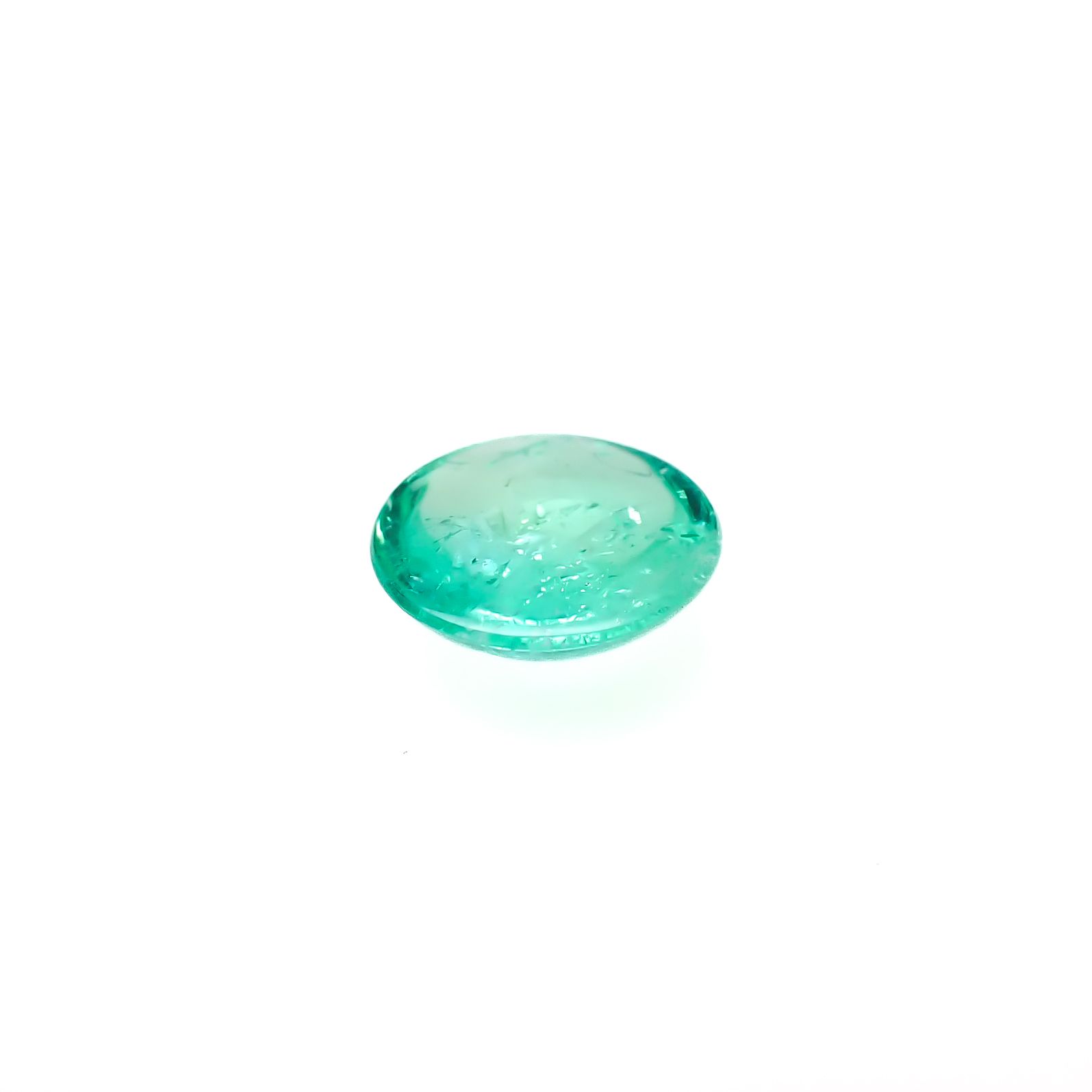 パライバトルマリン(宝石名トルマリン/別名パライバ・トルマリン)ブラジル・キントス鉱山産 0.6ct 識別済[240928730]6.2x6.1mm前後