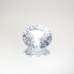 ◇コンケーブカット◇アクアマリン(宝石名アクアマリン) アフリカ産 2.91ct 識別済[211013552]11.2×9mm前後