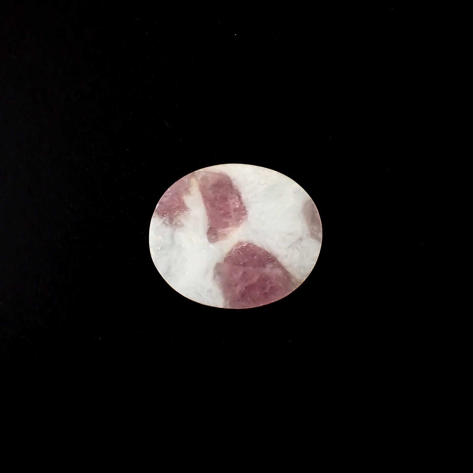 マトリックストルマリン(トルマリンインフェルドスパー) ブラジル産 17.32ct / 29.2x24.5mm前後 [220716877]