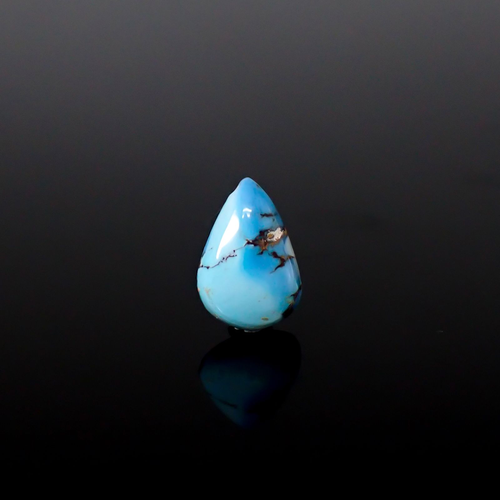 ターコイズ カザフスタン・ゴールデンヒル鉱山産 1.71ct / 11.5x7.9mm前後 [260632396]