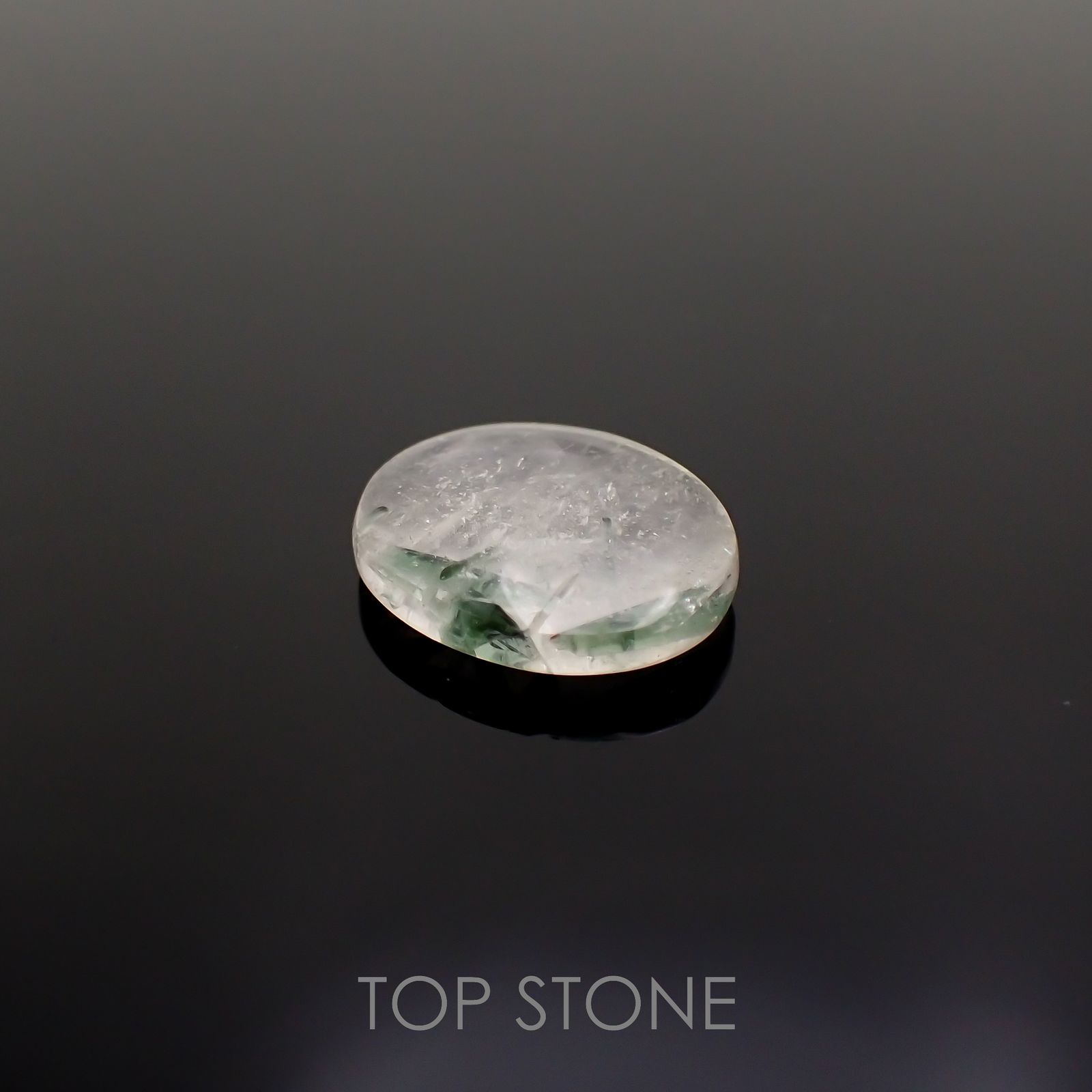 グリーントルマリンインクォーツ ブラジル・ミナスジェライス州産 10.78ct[221018313]18.6x15mm前後