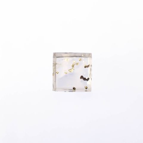 パイライトインクォーツ ブラジル産 10.38ct[240225914]13.2x13.2mm前後