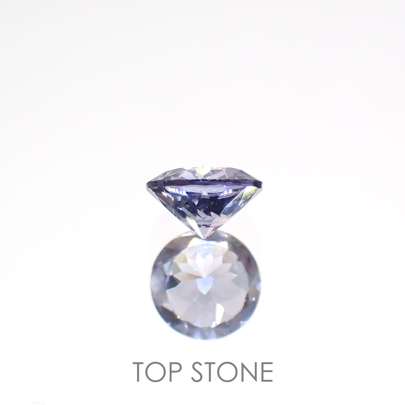 グレイッシュブルースピネル(宝石名スピネル)ビルマ/マダガスカル産 0.31ct 識別済[220516057]4.2x4.2mm前後